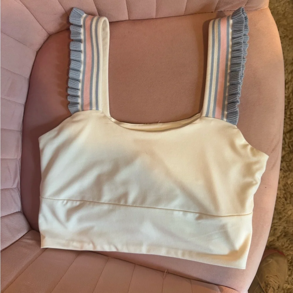 Altar’d State athletic Ruffle Tank - Picture 2 of 4